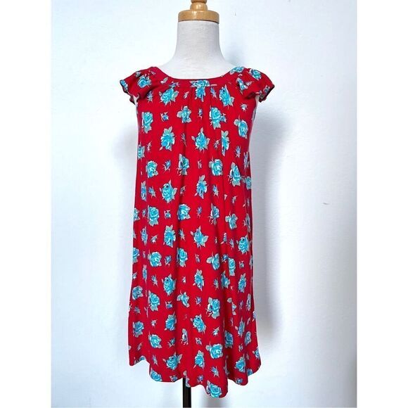 Petit Louie Girls 6-8 Floral Knit Flutter Sleeve Dress - Picture 1 of 6
